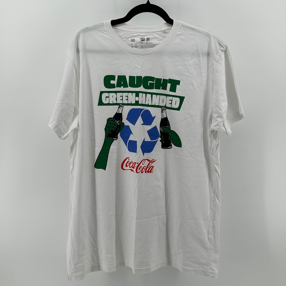 Tentree Coca-Cola Caught Green-Handed Organic Cotton Graphic T Unisex XL White